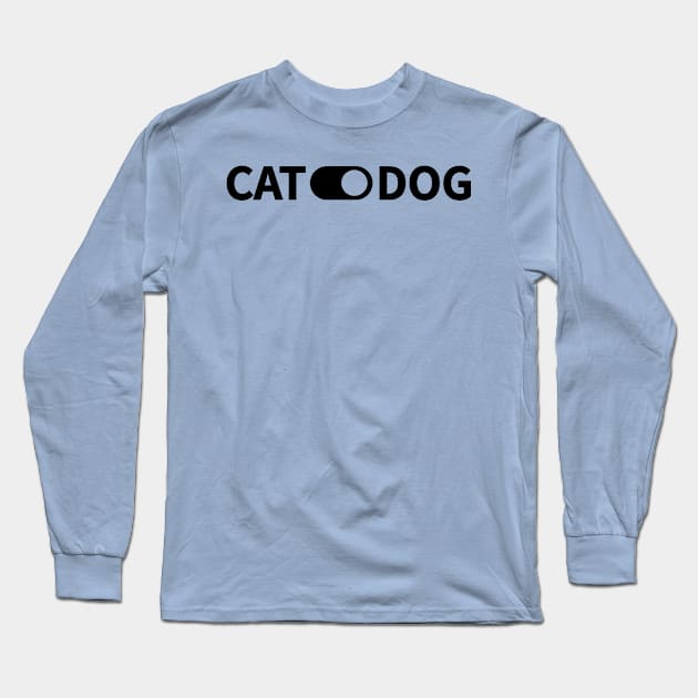 Dog Person's Cat Dog Poll Long Sleeve T-Shirt by Attapet Original